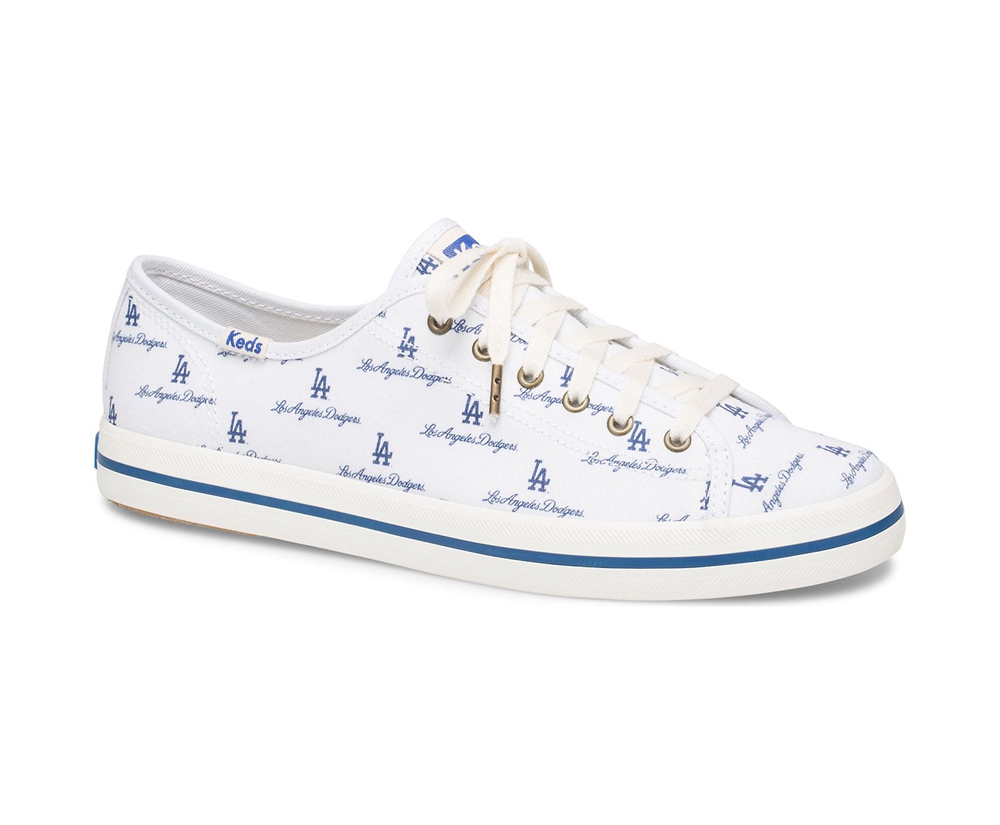 Tenis Keds Mujer Blancos/Azules - Kickstart Mlb® - 5642-JIACG